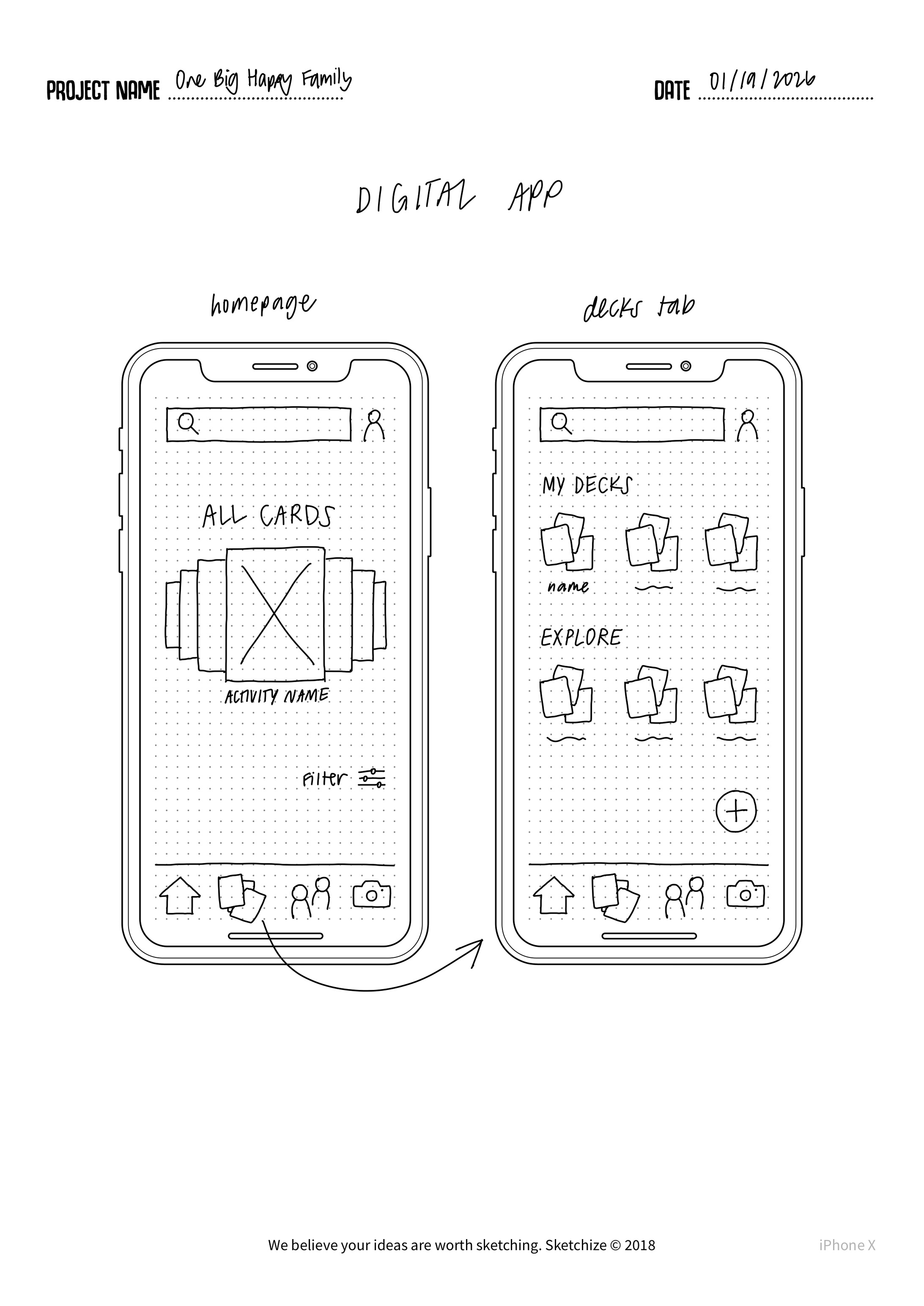 Sketch of App Screen
